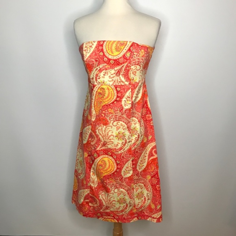 Paisley Strapless Adorable Dress